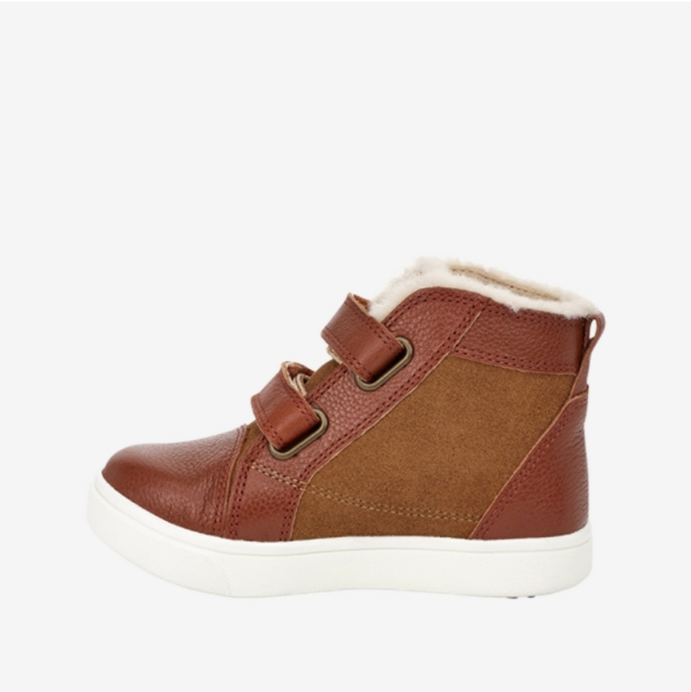 New Ugg Rennon Leather/Suede Unisex Fur Lined High Top Velcro Fashion Sneaker 11 - Picture 6 of 12